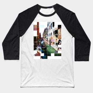 Blocked away in Venice Print Baseball T-Shirt